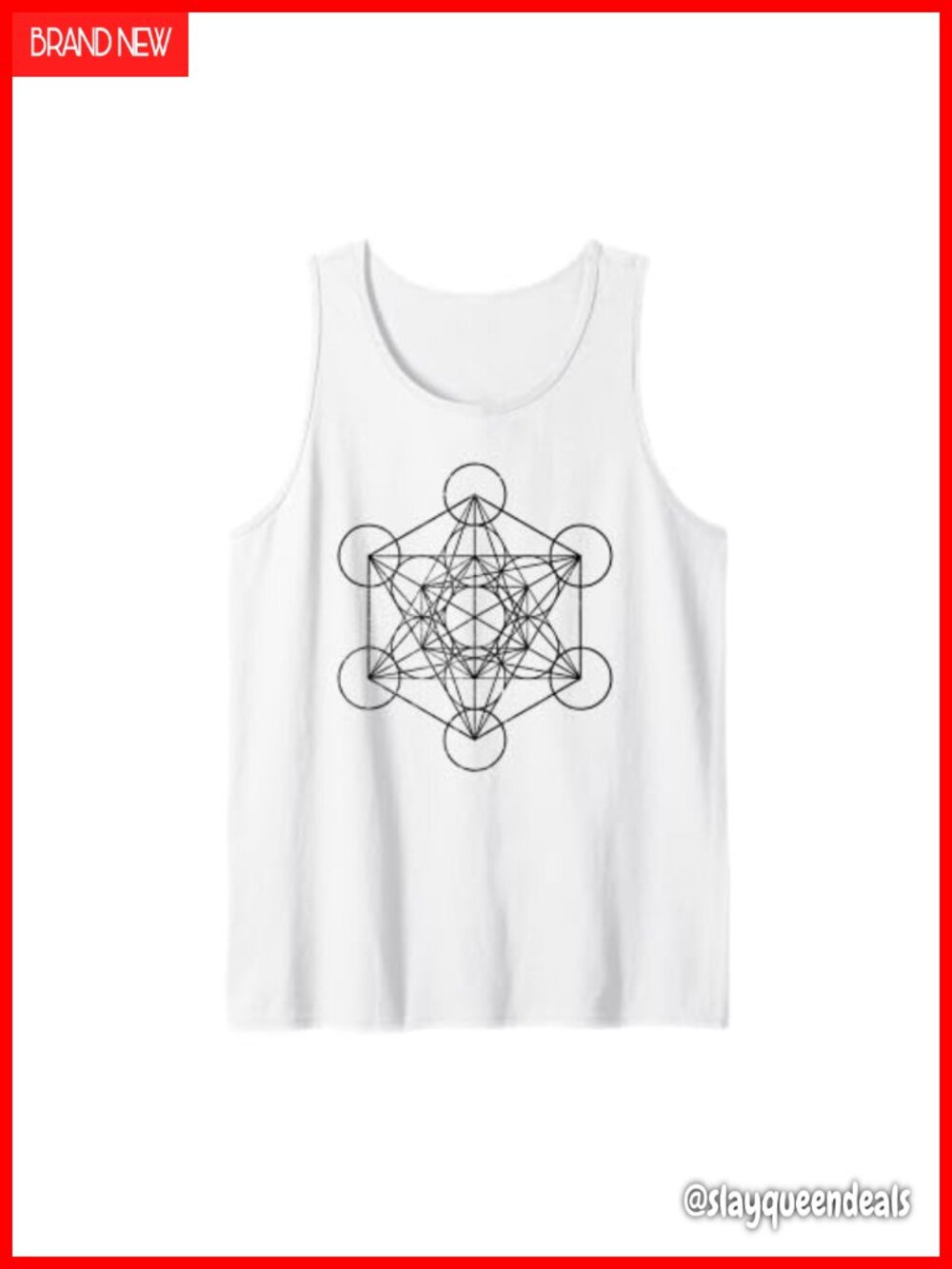 Sacred Geometry Metatrons Cube Yoga Tank Top Vintage Psychedelic Hippie